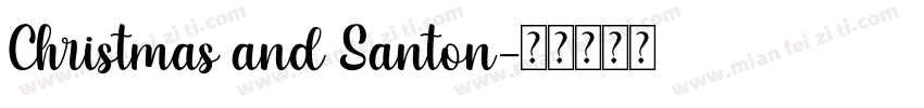Christmas and Santon字体转换